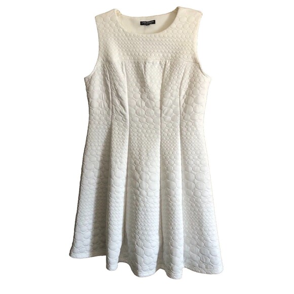 Linea Domani Limited Edition Women’s White Circle Quilt Design Dress Size 16 - Picture 1 of 15